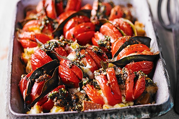 Roasted Tomatoes Recipe with Mozzarella