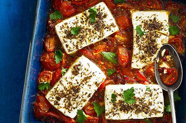 Baked Feta Cheese Recipe with Tomatoes
