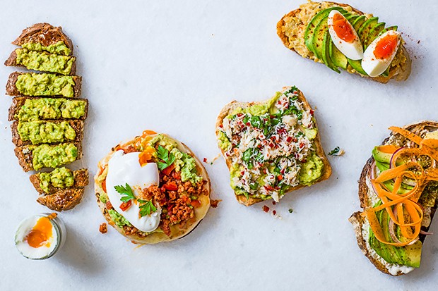 Avocado on Toast with Five Topping Ideas