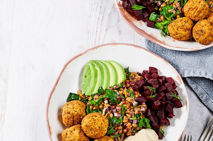 Falafel and Hummus Bowl with Beetroot Recipe