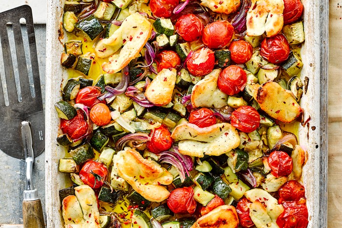 Roasted Vegetables with Halloumi Recipe