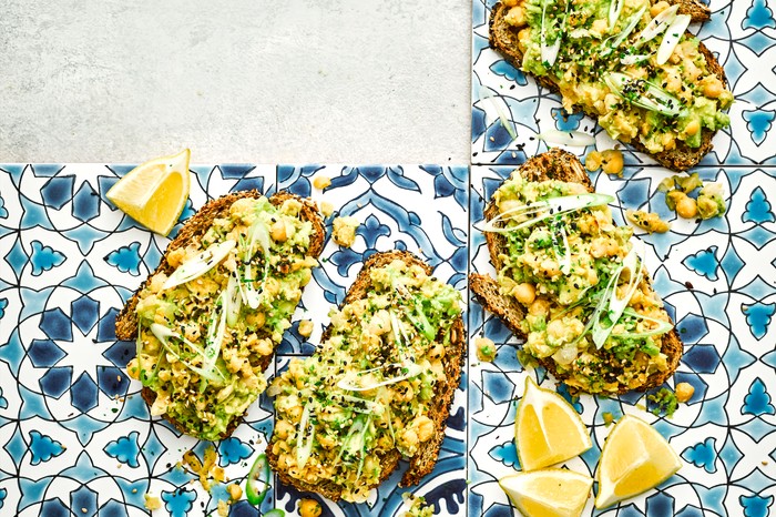 Avocado on Toast with Chickpeas and Miso