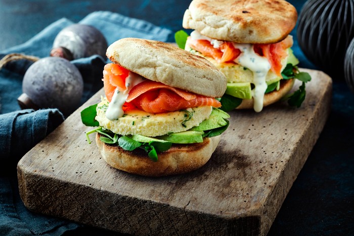Breakfast Muffins with Smoked Salmon
