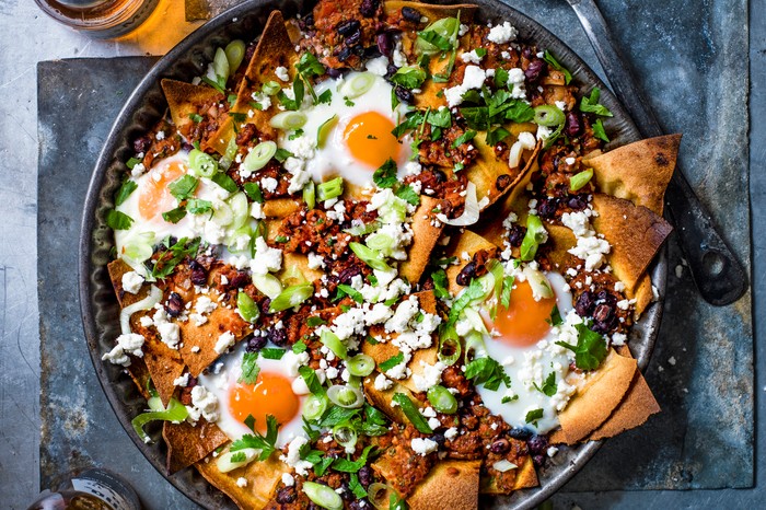 Chilaquiles Recipe with Eggs and Feta