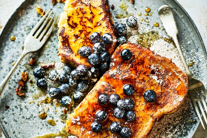 French Toast Recipe with Sweetcorn and Blueberries